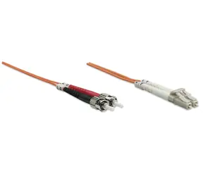 Intellinet LC/ST pomarańczowy / Kabel krosowy optyczny / Wielomodowy OM2 / 2 m / Duplex / LSZH