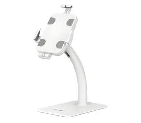 Stojak na tablet Manhattan z blokadą, biały / Stojak na tablet / 7,9"-11" / Obrót 360° / Pochylenie 20°/-110°