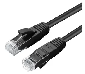 MicroConnect CAT6a U/UTP 15m czarny / LSZH