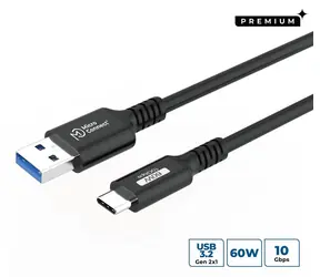 MicroConnect Premium USB-C - USB-A czarny / Kabel / 0,5 m