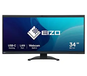 34-calowy monitor Eizo FlexScan EV3450XC czarny / zakrzywiony / IPS / UWQHD / kamera internetowa / USB-C 94 W