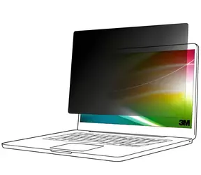Filtr prywatyzujący 3M Bright Screen / Filtr prywatyzujący do laptopa / 13,3" / Mocowanie samoprzylepne