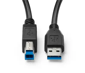 MicroConnect USB-A - USB-B 5m czarny / Kabel / USB 3.0 / 5000 Mbit/s