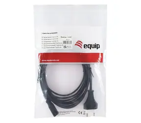 Equip Euro 2pin - C7 czarny / Kabel zasilający / 3 m / 250 V / 2,5 A