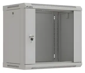 Lanberg WF03-5309-10S czarny / Szafka wisząca / 19" / 9U / 540×350 mm / drzwi szklane