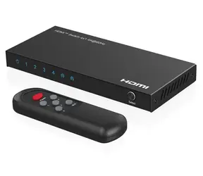 Przełącznik HDMI MicroConnect 4x1 czarny / Przełącznik HDMI / 4K / 60Hz / HDCP / 5x HDMI