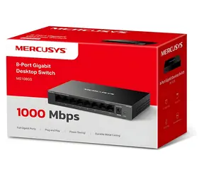 Mercusys MS108GS / Przełącznik / 8x Gigabit LAN / Komputer stacjonarny / niezarządzany