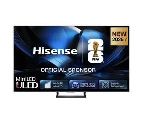 55-calowy Hisense 55U7SE czarny / Telewizor / QLED / 4K UHD / HDMI / Wi-Fi / Głośniki 40 W
