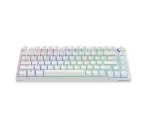 Savio Phenix biały / Klawiatura mechaniczna / bezprzewodowa / Gateron Red Pro / RGB