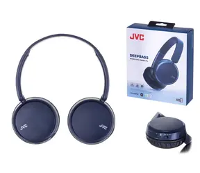 JVC HA-S36WAU niebieskie / Słuchawki bezprzewodowe z mikrofonem / Bluetooth 5.2 / Nagłowne / Czas pracy baterii 35 godz.