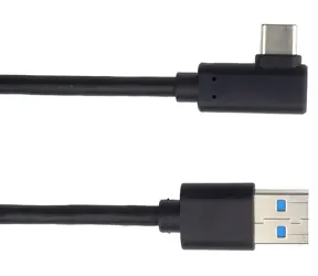 Kabel PremiumCord USB-C 90° - USB 3.0 A czarny / Kabel / USB 3.0 / 2 m
