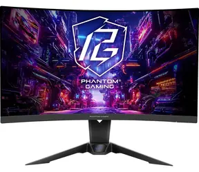 27" ASRock Phantom Gaming PG27QRT2A czarny / Monitor / VA zakrzywiony / QHD / 180 Hz / 1 ms / FreeSync / HDMI+DP / VESA