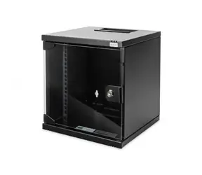 Digitus DN-10-SET-1-B czarny / Szafa sieciowa wisząca / 10" / 6U / 312x300 mm / IP20