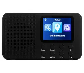 Camry CR 1918 czarny / Radio przenośne / Internet / Wi-Fi / Bluetooth / Wyświetlacz 2,4”