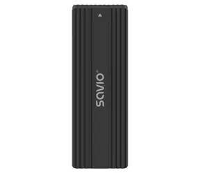 Savio AK-84 / Zewnętrzna obudowa do dysków SSD M.2 / USB-C / 10 Gb/s / Czarna