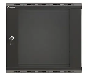 Lanberg WF03-5309-10B czarny / Szafka wisząca / 19" / 9U / 540×350 mm / drzwi szklane / Nośność 60 kg