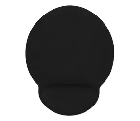 Podkładka pod mysz Manhattan Gel z podpórką pod nadgarstek, czarna / Podkładka pod mysz / Powierzchnia tekstylna / Wodoodporna