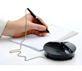 Długopis biurkowy Fellowes z podstawką czarny / Długopis / plastik / 94x94x140 mm
