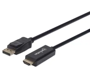 Manhattan DisplayPort - HDMI czarny / Kabel / 1 m / 1080p / 60 Hz
