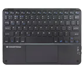 Klawiatura Conceptronic z touchpadem czarna / Klawiatura bezprzewodowa / touchpad / Bluetooth 5.4 / Układ US