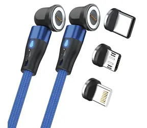 RealPower MagneticCharge 2 niebieski / Magnetyczny kabel ładujący / 1 m / złącze magnetyczne / 6 adapterów
