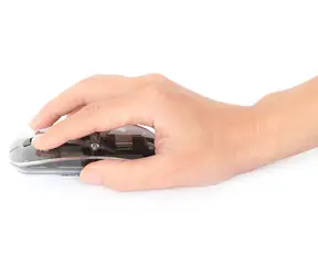 Mysz bezprzewodowa Manhattan czarna, przezroczysta / Mysz / Podświetlenie RGB / 1600 DPI / Akumulator / Odbiornik USB-A