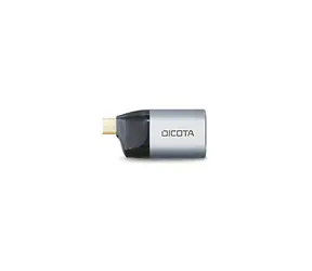 Dicota USB-C do Ethernet mini adapter srebrny / Adapter / RJ-45 / USB-C PD 100W / 1 Gbit/s
