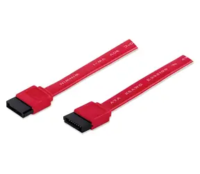 Kabel SATA Manhattan męski - męski 0,5m czerwony / kabel SATA / SATA III / 6 Gbit/s