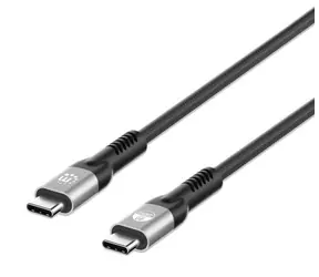 Kabel ładujący Manhattan USB-C - USB-C 1 m czarny / Kabel / USB4 / 240 W PD 3.1 / 40 Gbit/s / Thunderbolt 4