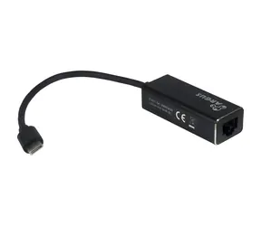 Inter-tech Argus IT-811 czarny / Adapter / USB-C do Gigabit Ethernet / RJ45 / Realtek RTL8153