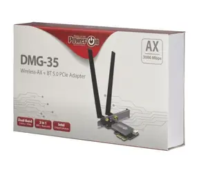 Inter-tech DMG-35 / adapter Wi-Fi/Bluetooth / PCIe / Wi-Fi 6 / Bluetooth 5.0 / 3000 Mbit/s