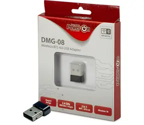 Inter-tech DMG-08 / adapter WiFi/Bluetooth / USB 2.0 / Wi-Fi 4 802.11n / 150 Mb/s / 2,4 GHz