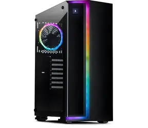 Inter-tech S-3906 Renegade czarny / Obudowa komputerowa / Tower / Szkło hartowane / RGB / ATX, ITX, mATX