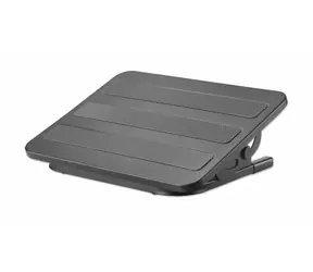 Podnóżek Manhattan Ergonomic czarny / Podnóżek / Nachylenie ±20° / 380 x 300 mm / Nośność 20 kg