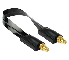 Kabelmeister SMA przelotka okienna czarna / przelotka / SMA-SMA / 50 Ohm / 0,2 m