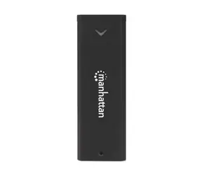 Obudowa zewnętrzna Manhattan do dysków SSD M.2 NVMe, czarna / Obudowa zewnętrzna / USB-C / USB 3.2 Gen2 10 Gbit/s / aluminiowa