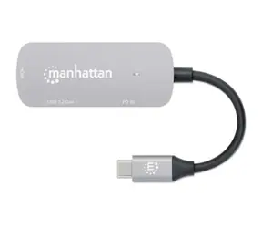 Adapter Manhattan USB-C do HDMI 3w1 srebrny / Adapter / 4K 30Hz / USB-A 3.2 Gen1 / PD 100 W