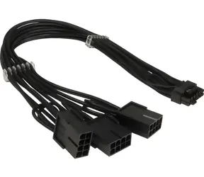 Inter-tech GPU-02 / Zasilacz / 12VHPWR do 3x PCIe 8-pin / 34 cm / 450 W