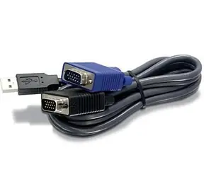 Kabel KVM Trendnet USB-VGA czarny / Kabel / 2x HD15 + USB 1.1 / 3 m