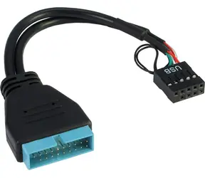 Inter-tech 88885217 / Adapter / USB 3.0 do USB 2.0 / wewnętrzny 9-pinowy