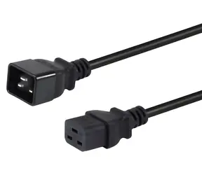 Equip C20-C19 czarny / Kabel zasilający / 3 m / 250 V / 16 A