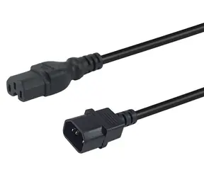 Przewód przedłużający Equip C14-C15 czarny / 3 m / 250 V / 10 A