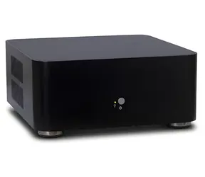 Inter-tech A80 czarny / Obudowa / Mini ITX / aluminium / Zasilacz 60 W / 2x USB 3.0