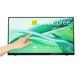 21,5" Hannspree HT220CUA czarny / TFT dotykowy / 1920 x 1080 / 270 cd / 16:9 / 1000:1 / 6 ms / HDMI / DP / USB