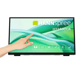 23,8" Hannspree HT240CUA czarny / Monitor dotykowy / VA / Full HD / 100Hz / HDMI/DP/USB-C