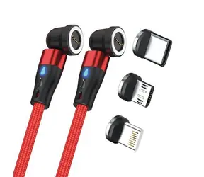 RealPower MagneticCharge 2 czerwony / Magnetyczny kabel ładujący / 1 m / Złącze magnetyczne / 6 adapterów