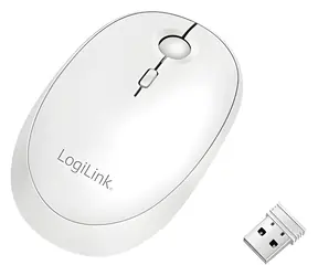 Mysz bezprzewodowa LogiLink biała / Mysz bezprzewodowa / 800/1200/1600 DPI / Bluetooth 4.0 / 2,4 GHz