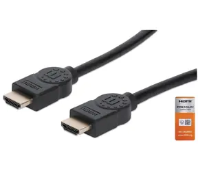 Kabel HDMI Manhattan Premium czarny / Kabel HDMI / HDMI (M) - HDMI (M) / 5 m / Ethernet / 18 Gbit/s / ARC