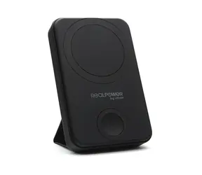 RealPower PB-10000 Mag+Watch czarny / Powerbank 10 000 mAh / Ładowanie bezprzewodowe MagSafe / USB-C PD 20 W