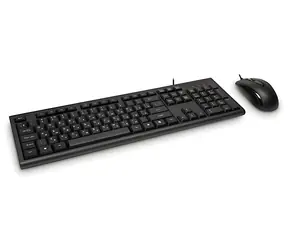 Inter-tech KM-3149R czarny / Klawiatura + mysz / USB / RU/US